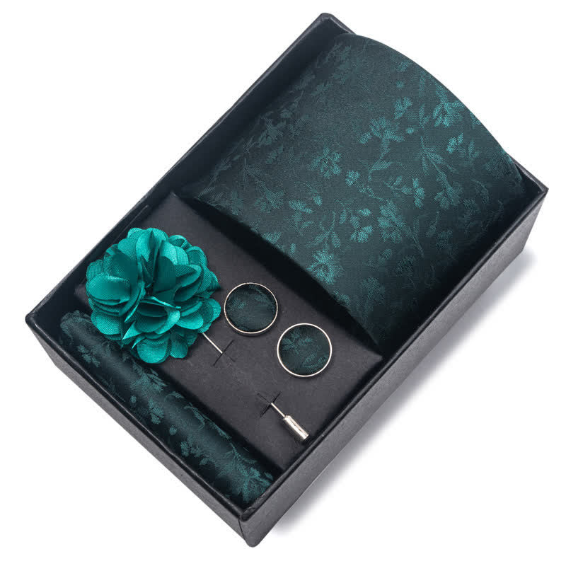 Lot de 4 cravates pour homme de la série Gentle Dark Green