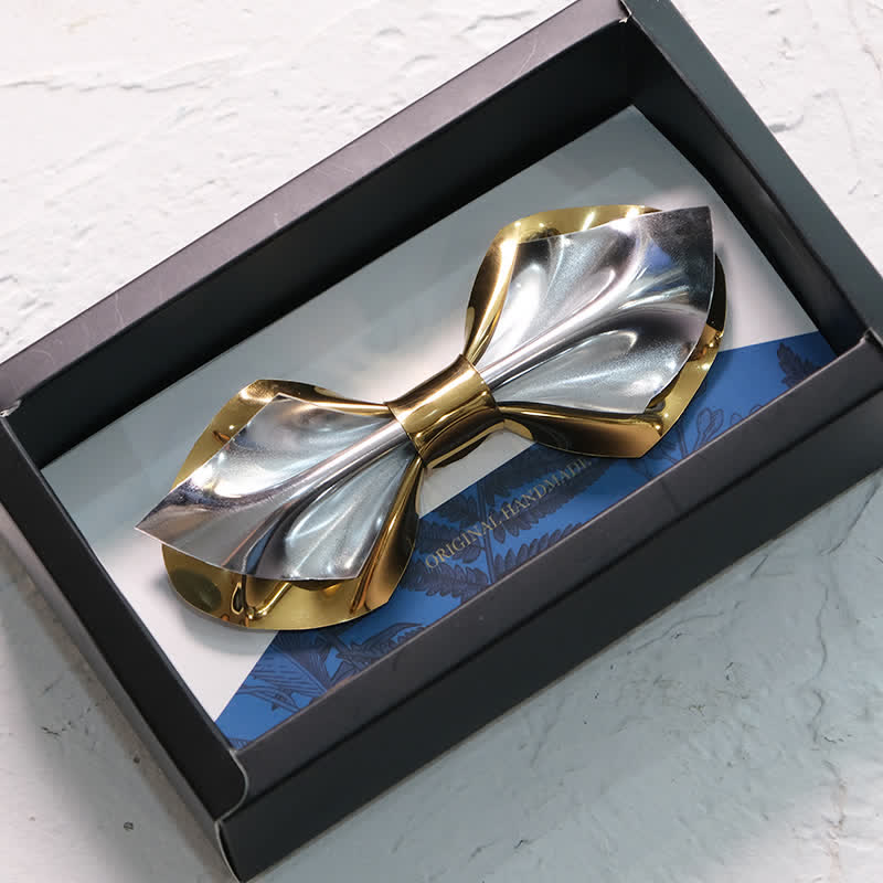 Nœud papillon Future Bright doré et argenté pour homme