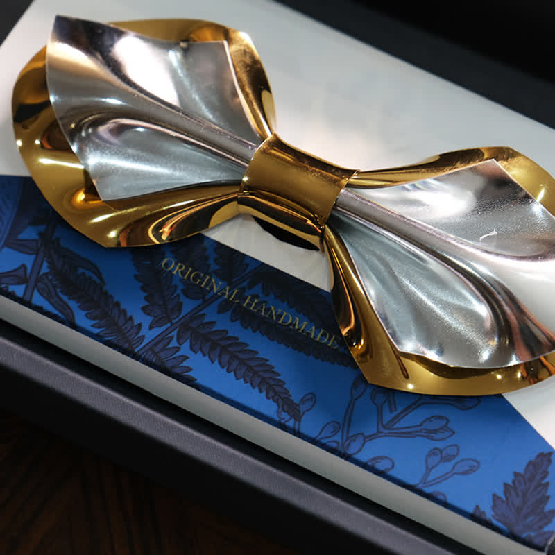 Nœud papillon Future Bright doré et argenté pour homme