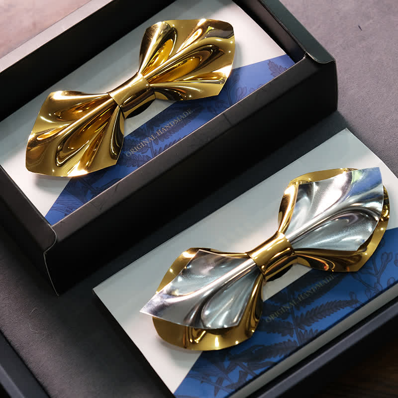 Nœud papillon Future Bright doré et argenté pour homme