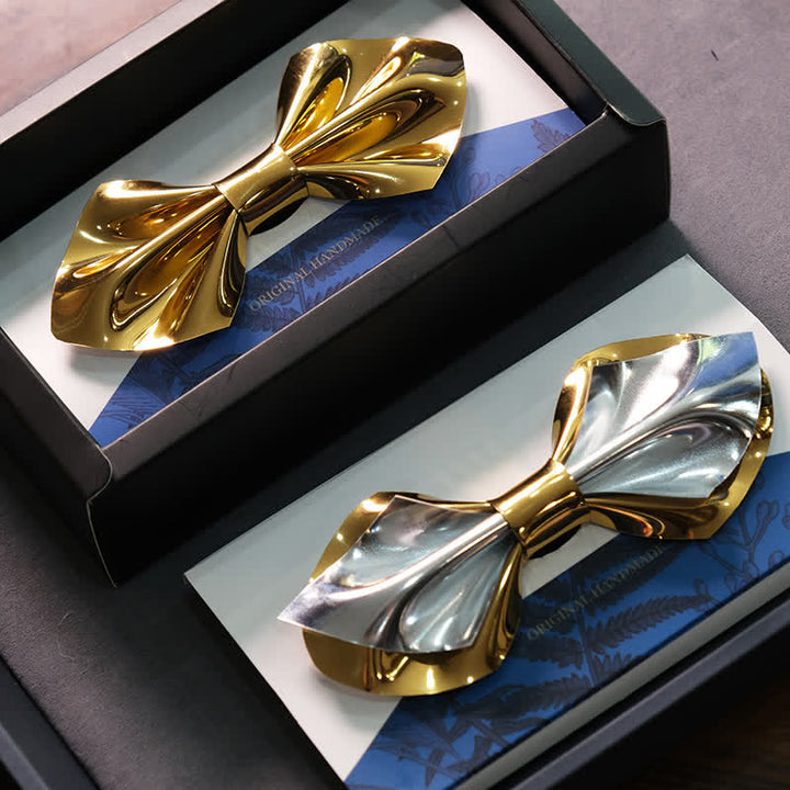 Nœud papillon Future Bright doré et argenté pour homme