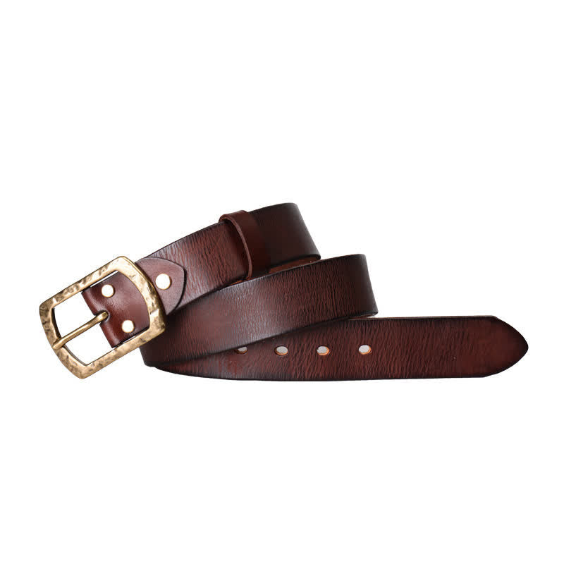 Ceinture en cuir pour homme au design rétro classique et vieilli