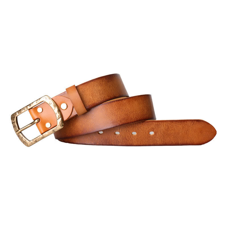 Ceinture en cuir pour homme au design rétro classique et vieilli
