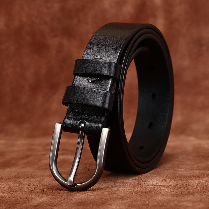 Ceinture en cuir mince décontractée à la mode avec rivets en métal
