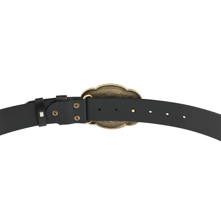 Ceinture en cuir à tête de taureau Rodeo Bronze Longhorn