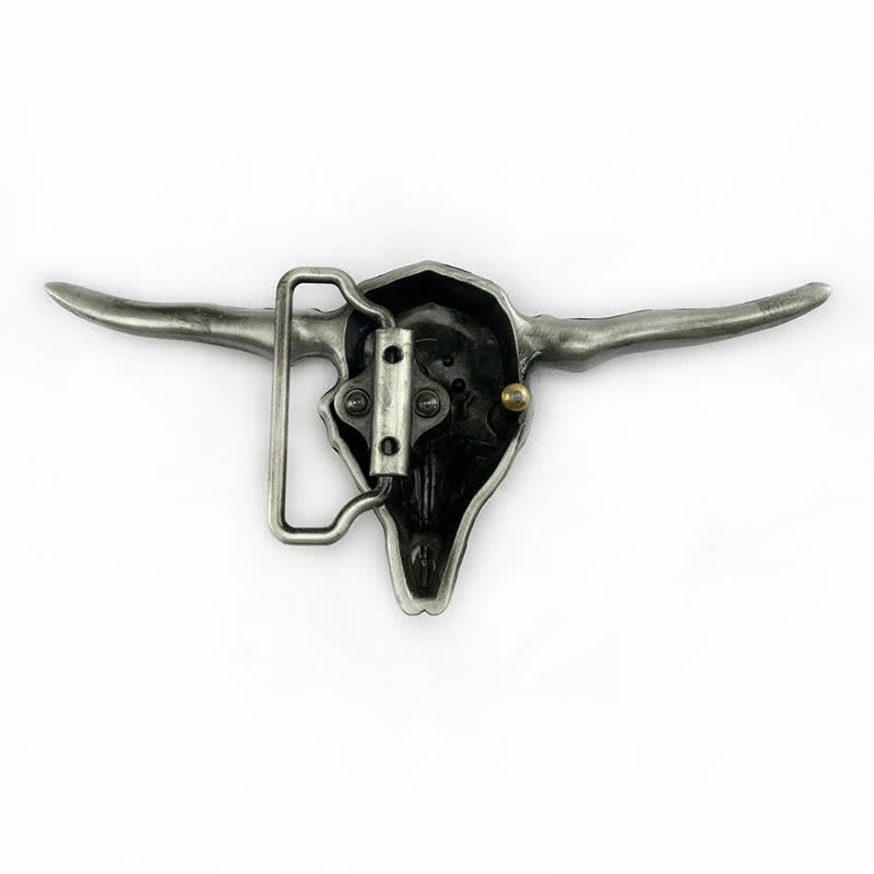 Ceinture en cuir à boucle de taureau longhorn cool western DIY pour homme