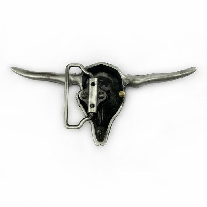 Ceinture en cuir à boucle de taureau longhorn cool western DIY pour homme