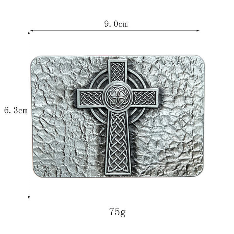 Ceinture en cuir à boucle croisée celtique de style médiéval pour homme