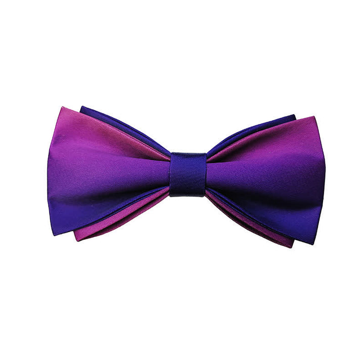 Nœud papillon double épaisseur dégradé de couleurs pour homme