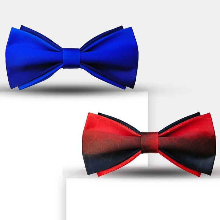 Nœud papillon double épaisseur dégradé de couleurs pour homme
