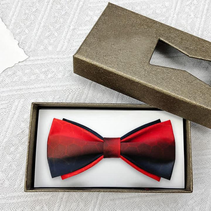 Nœud papillon double épaisseur dégradé de couleurs pour homme