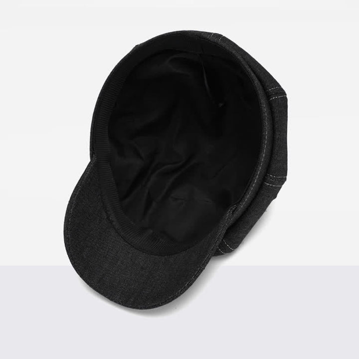 Béret à visière en denim White Line