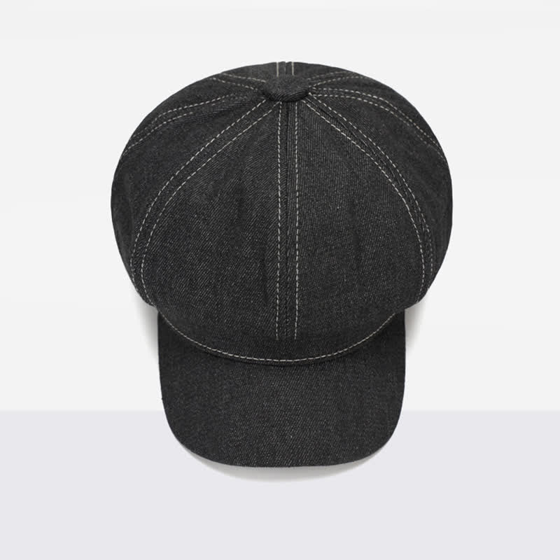 Béret à visière en denim White Line