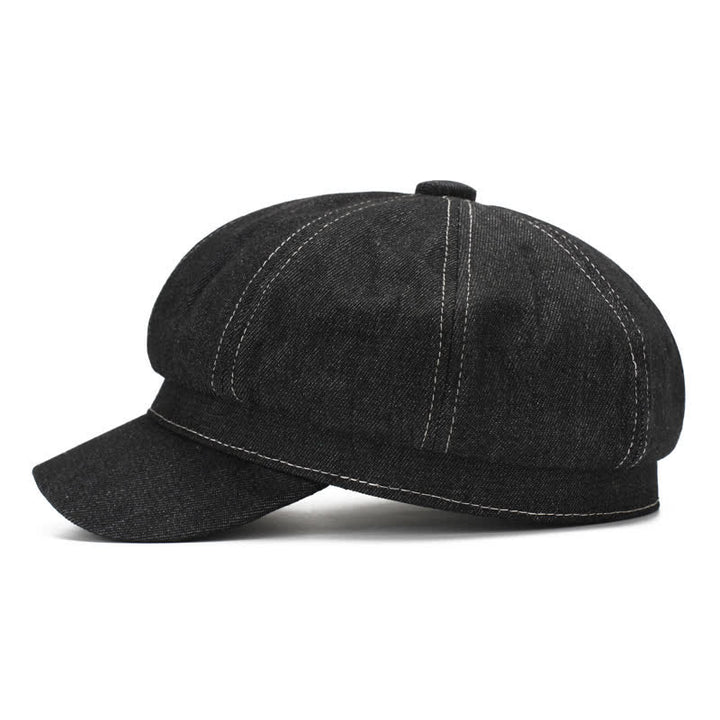 Béret à visière en denim White Line