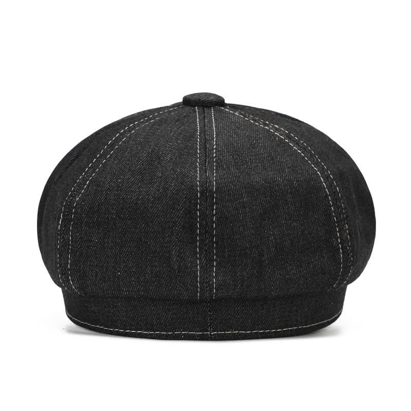 Béret à visière en denim White Line