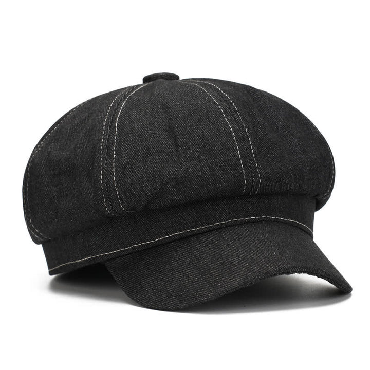 Béret à visière en denim White Line