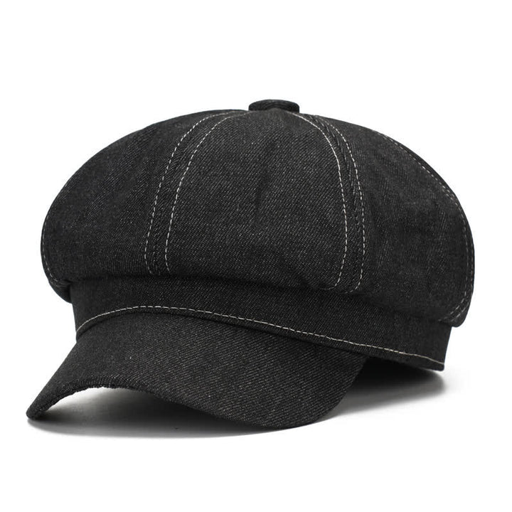 Béret à visière en denim White Line