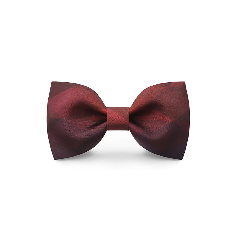 Nœud papillon gracieux à imprimé floral pour homme avec motif vague rouge