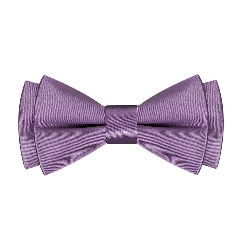 Nœud papillon violet mercerisé de couleur unie pour homme