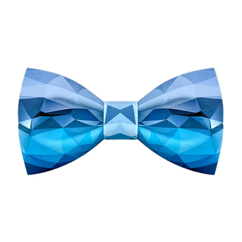 Nœud papillon bleu ciel à imprimé géométrique pour homme