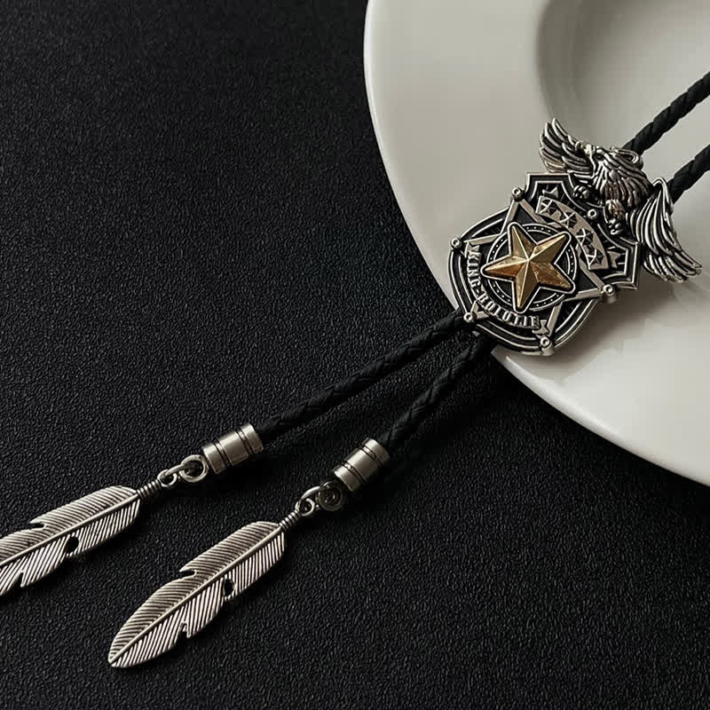 Cravate Bolo Personnalisée Eagle & Star Western