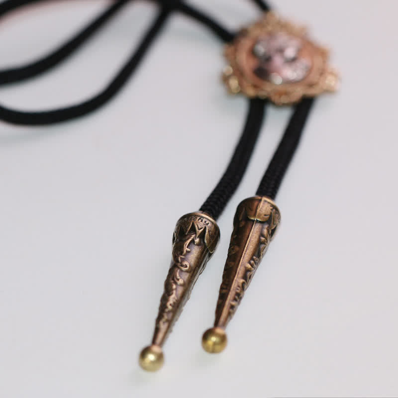 Pendentif tête de cow-boy portrait de beauté Bolo Tie