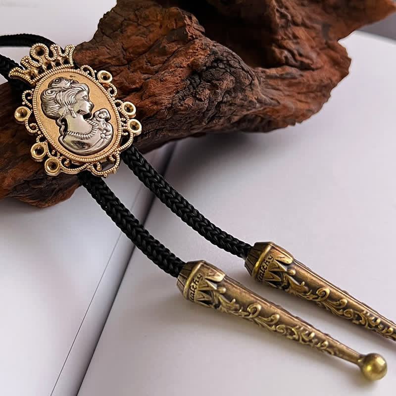 Pendentif tête de cow-boy portrait de beauté Bolo Tie