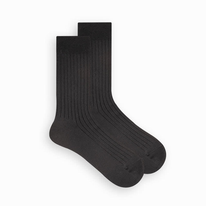Chaussettes d'affaires simples en coton de couleur unie pour hommes