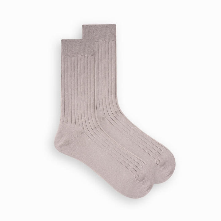Chaussettes d'affaires simples en coton de couleur unie pour hommes