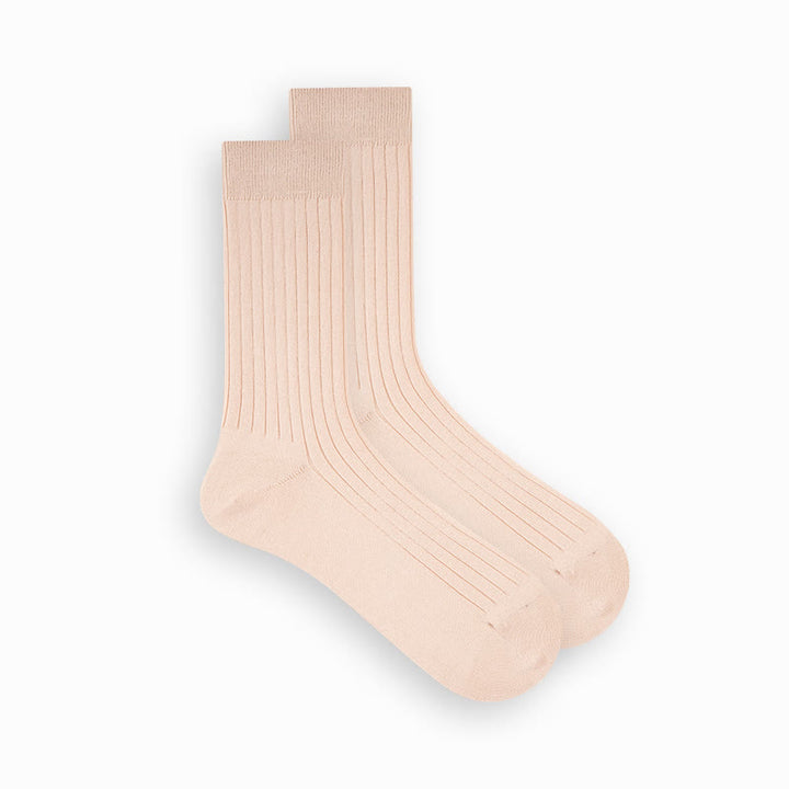 Chaussettes d'affaires simples en coton de couleur unie pour hommes