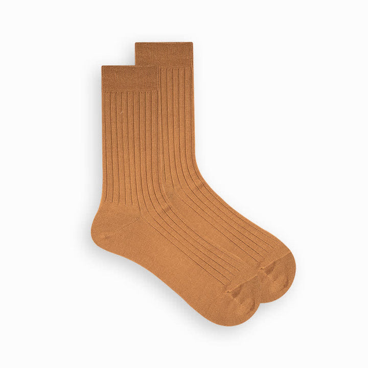 Chaussettes d'affaires simples en coton de couleur unie pour hommes