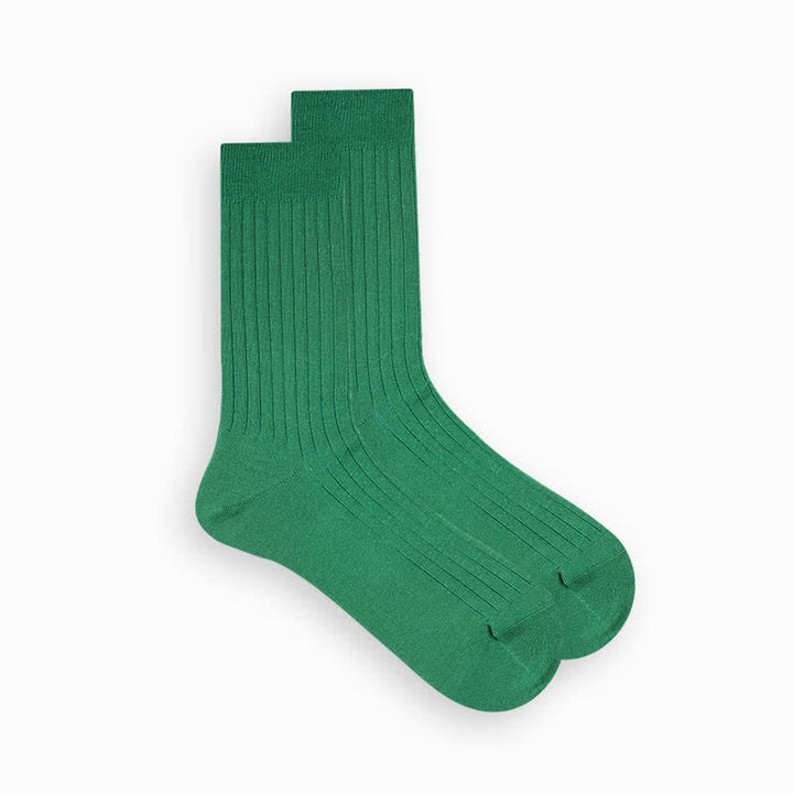 Chaussettes d'affaires simples en coton de couleur unie pour hommes