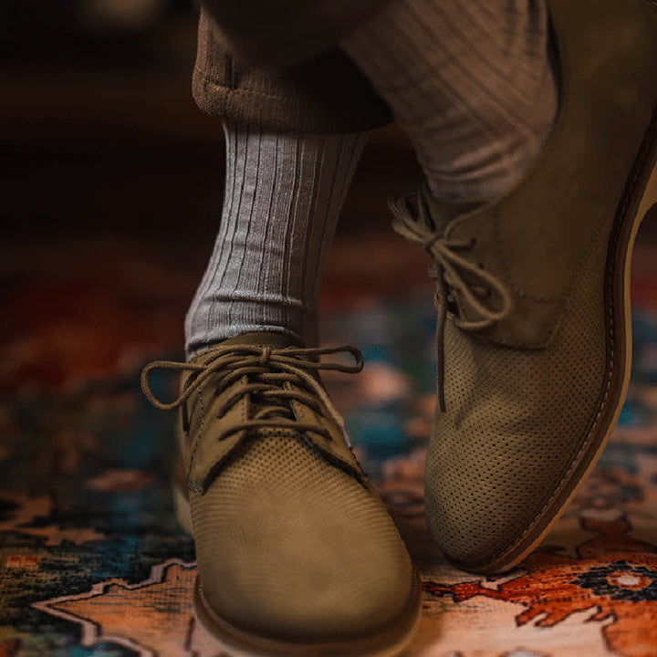Chaussettes d'affaires simples en coton de couleur unie pour hommes