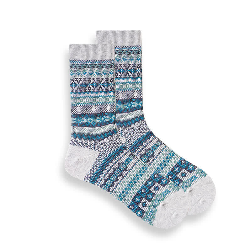 Chaussettes à rayures ethniques de style national rétro