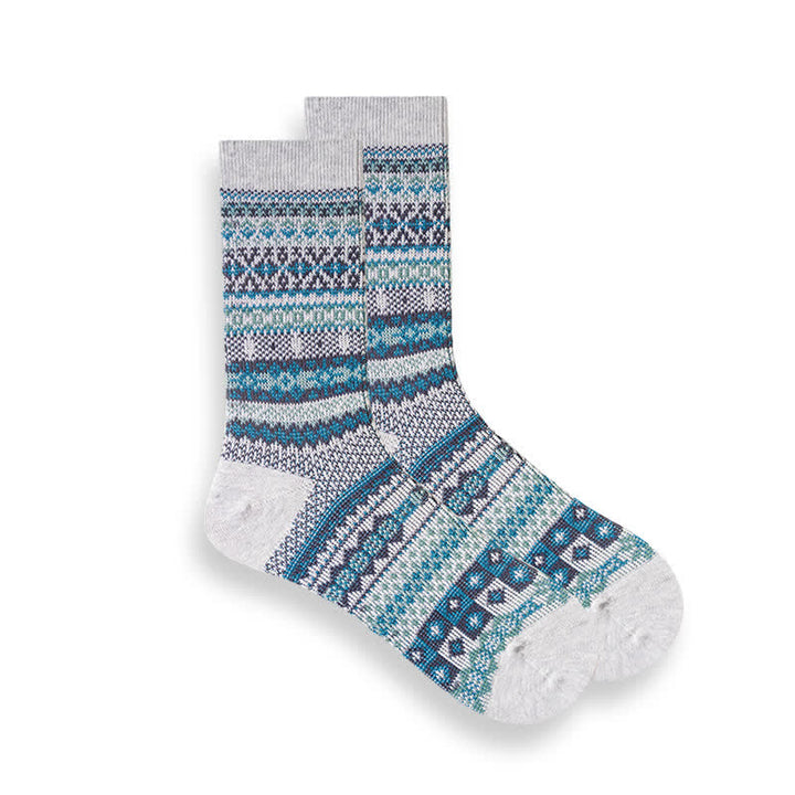 Chaussettes à rayures ethniques de style national rétro