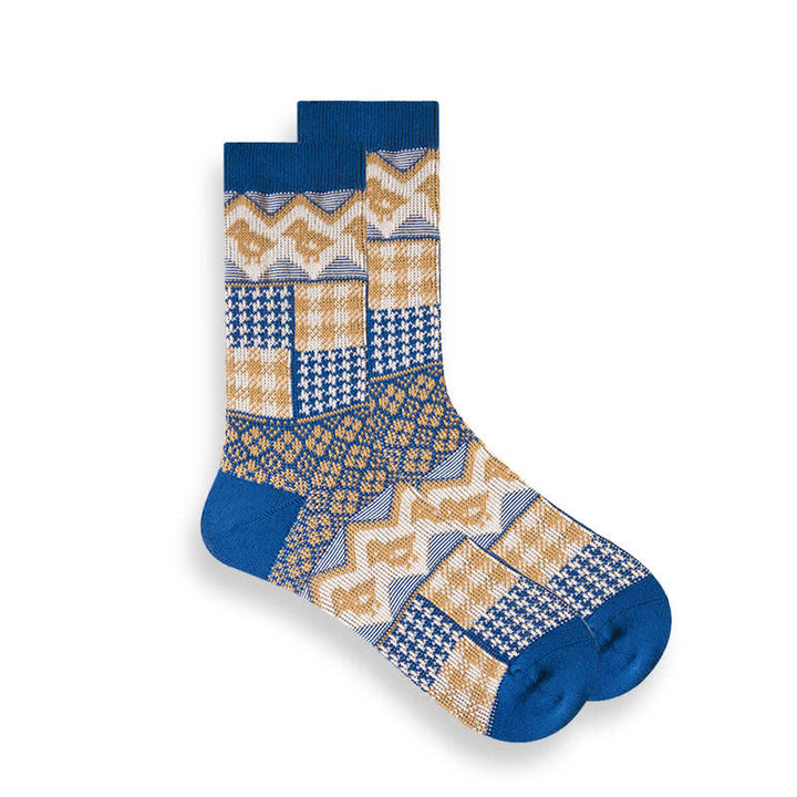 Chaussettes à rayures ethniques de style national rétro