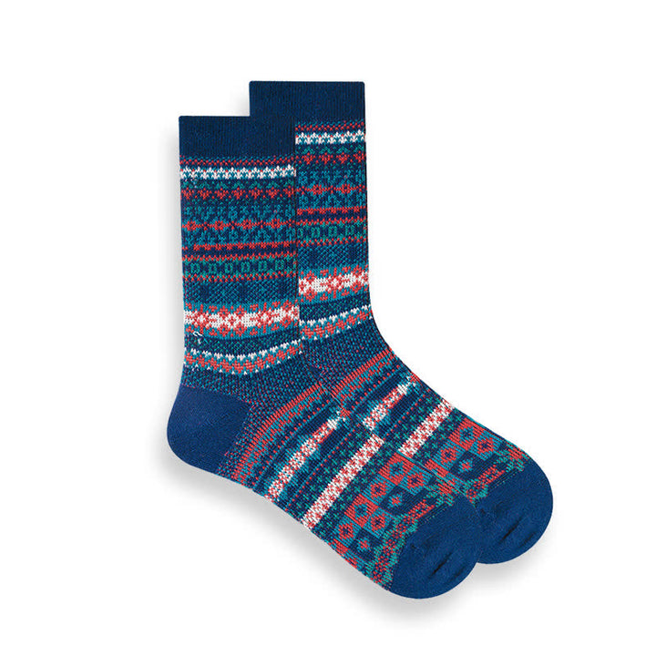 Chaussettes à rayures ethniques de style national rétro