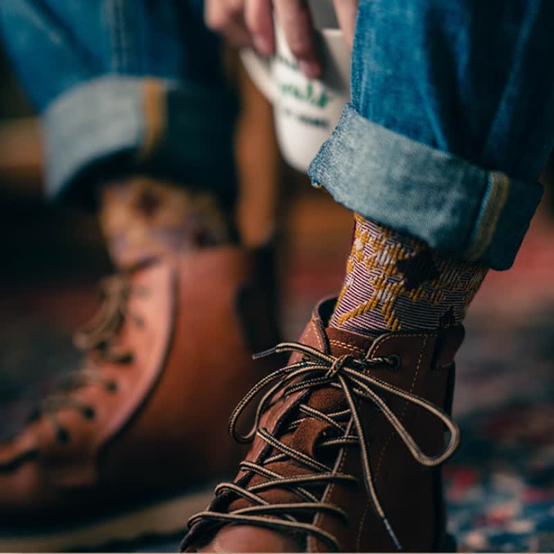 Chaussettes en coton fantaisie uniques pour hommes