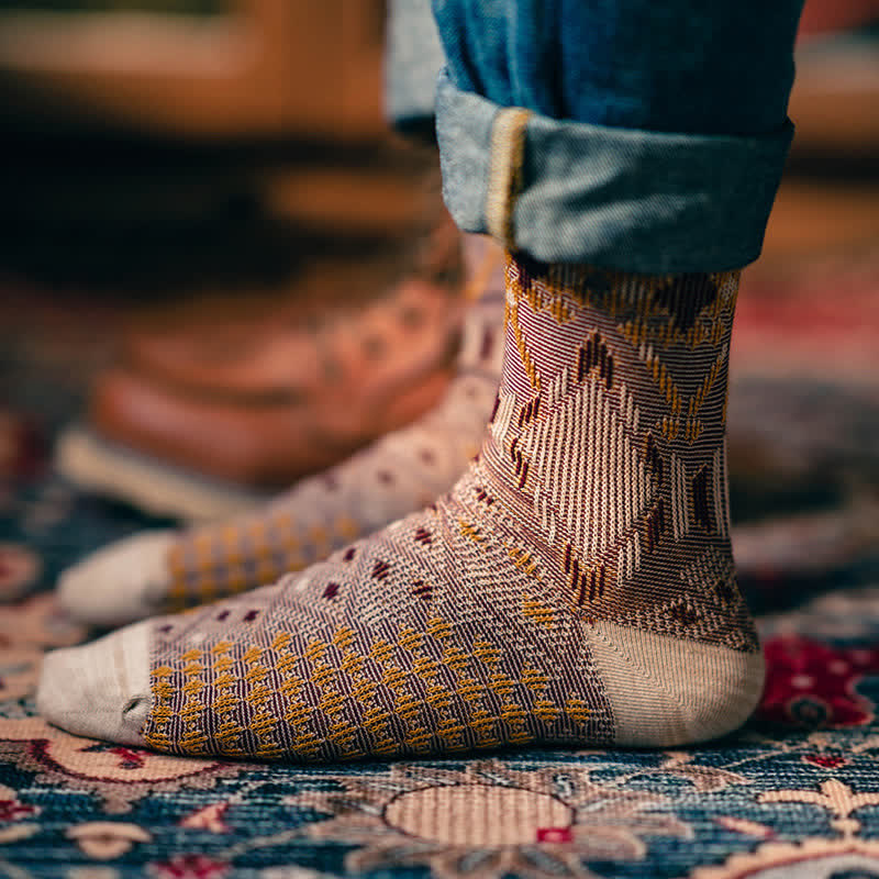 Chaussettes en coton fantaisie uniques pour hommes