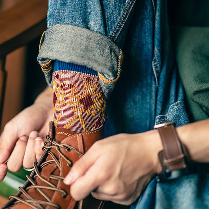 Chaussettes en coton fantaisie uniques pour hommes