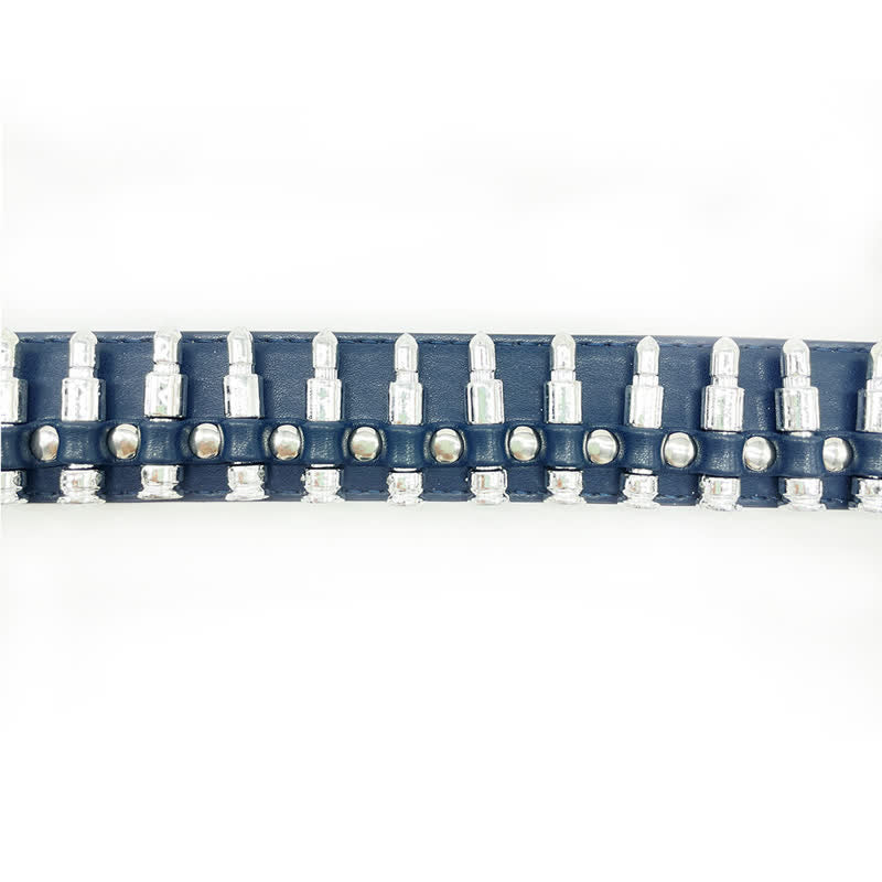 Ceinture en cuir élégante avec rivets et balles punk