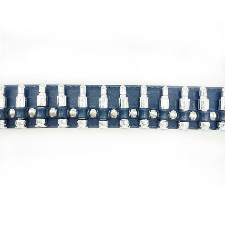 Ceinture en cuir élégante avec rivets et balles punk