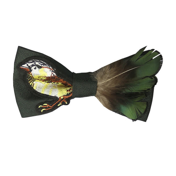 Nœud papillon de fête en plumes et perles pour homme