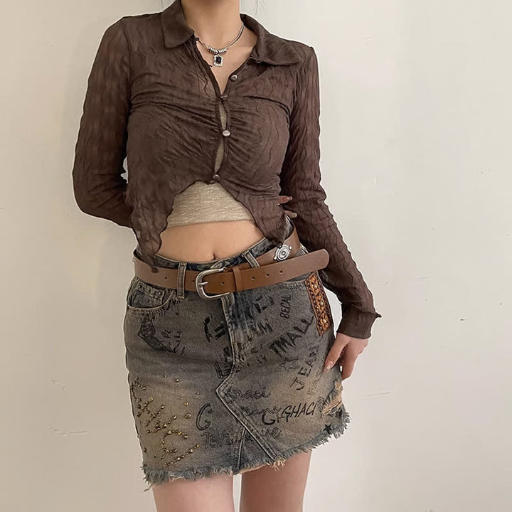 Ceinture en cuir avec décoration en métal et rivets conchos pour femme