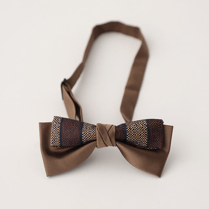 Nœud papillon patchwork floral à deux canapés pour homme