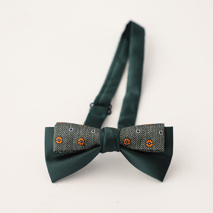 Nœud papillon patchwork floral à deux canapés pour homme