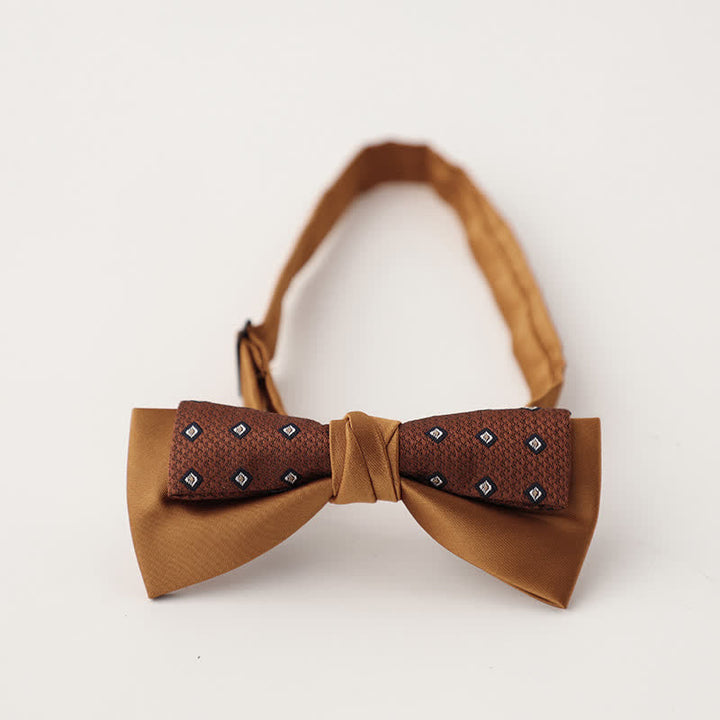 Nœud papillon patchwork floral à deux canapés pour homme