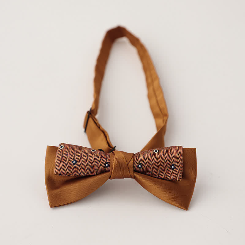 Nœud papillon patchwork floral à deux canapés pour homme