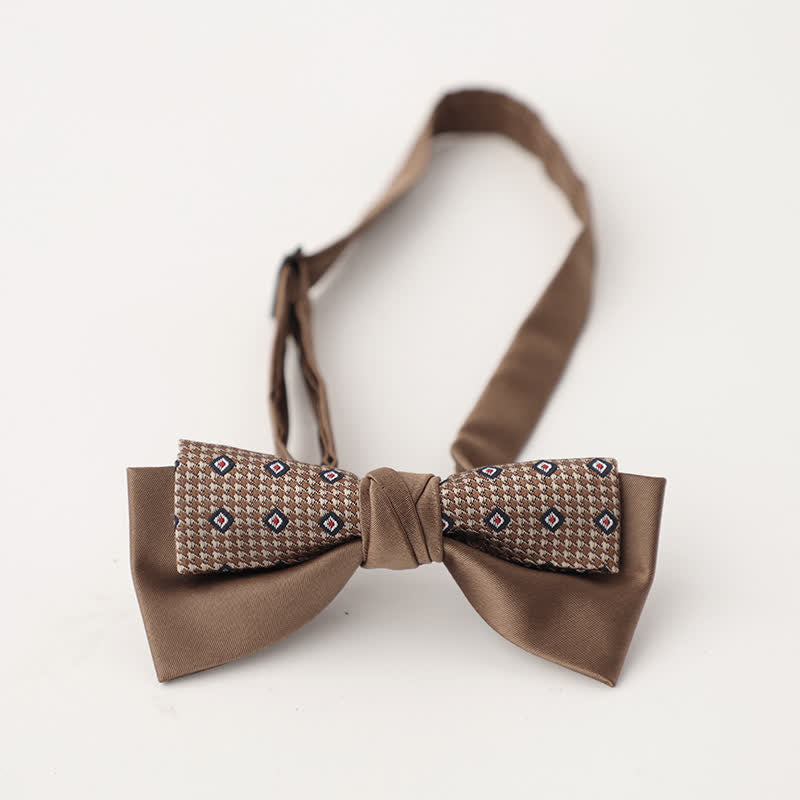 Nœud papillon patchwork floral à deux canapés pour homme