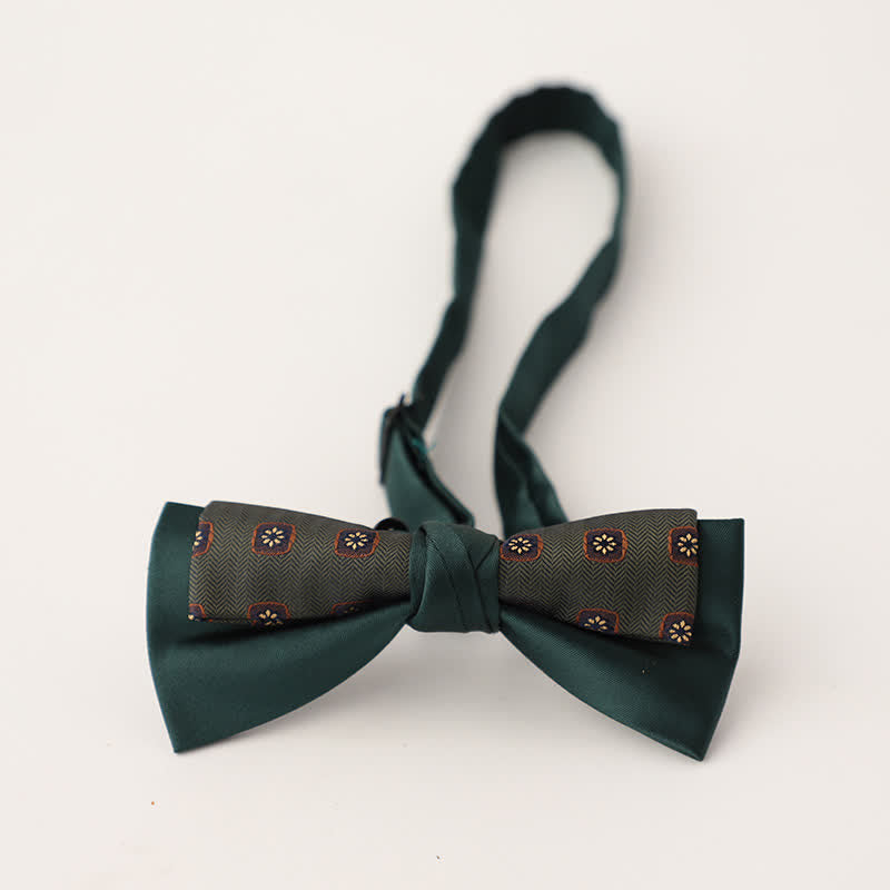 Nœud papillon patchwork floral à deux canapés pour homme